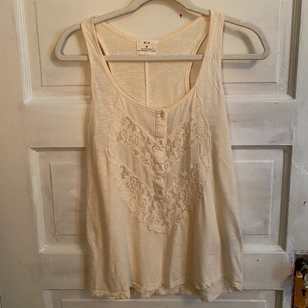 Urban Outfitters Cream Lace Top